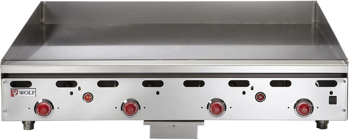 Wolf ASA36_NAT 36 Inch Gas Heavy Duty Griddle Countertop with 3 Burners 81000 BTU