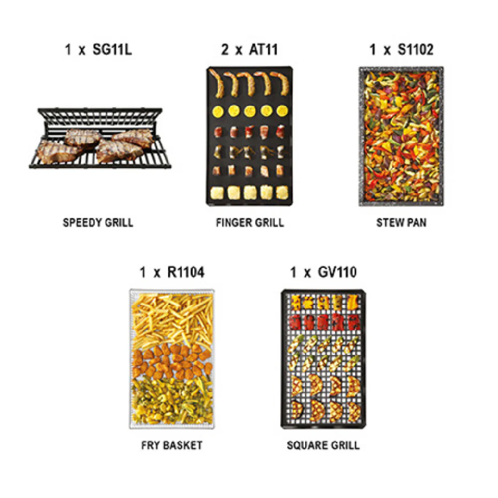 Lainox MSK21R Restaurant Starter Pack Includes: (1) Speedy Grill (SG11L) (2) Finger Grills (AT11)