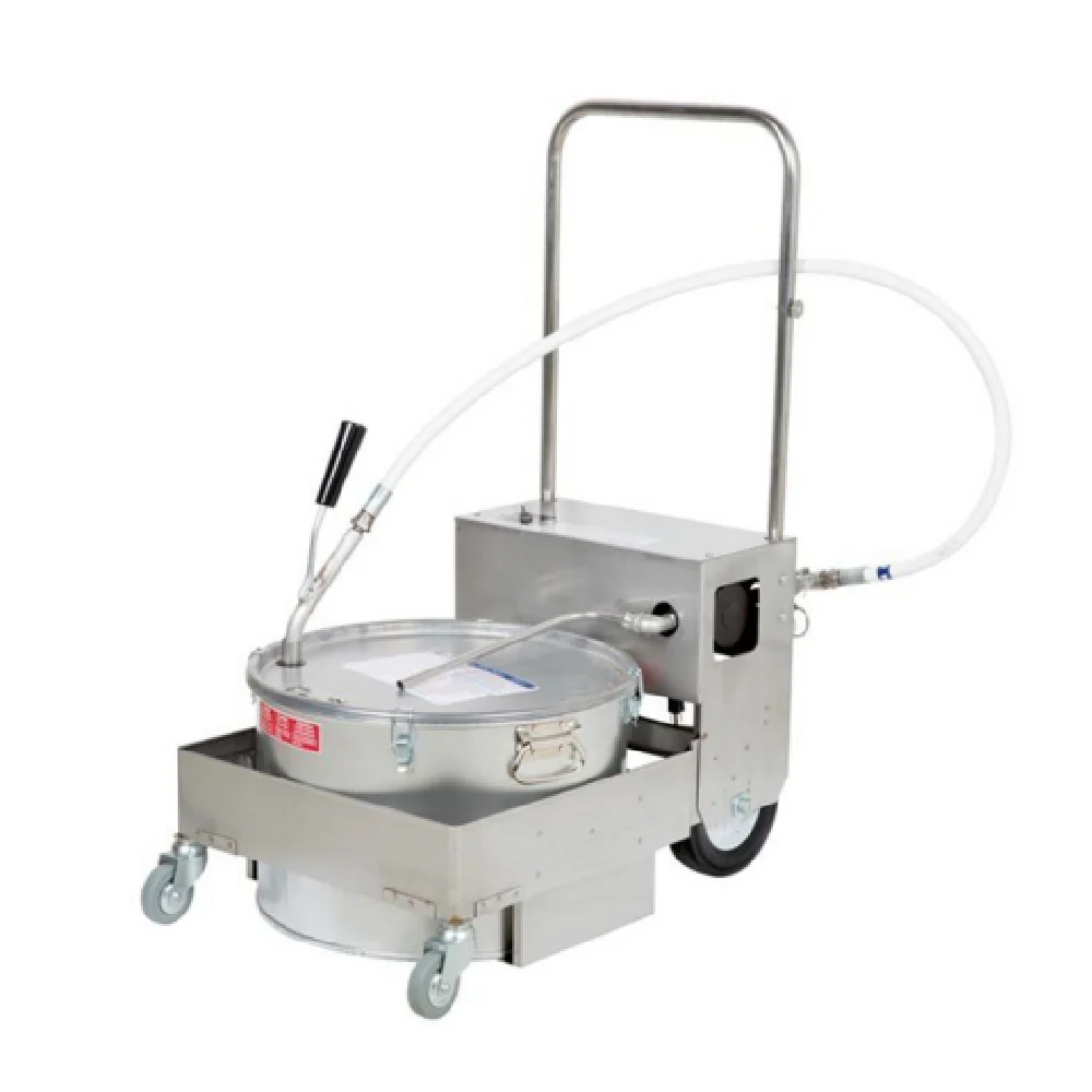 MirOil USA BD707-63470 Oil Filter Machine/Discard Trolley 1 Way Pump For Fryers With Drain Valves MirOil USA BD707-63470 Oil Filter Machine/Discard Trolley 1 Way Pump For Fryers With Drain Valves