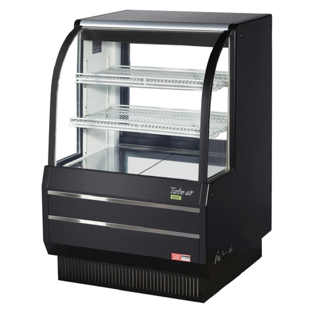 Turbo Air TCGB-36DR-B 36-1/2 Inch Bakery Case Non Refrigerated LED Lighting Stainless Steel