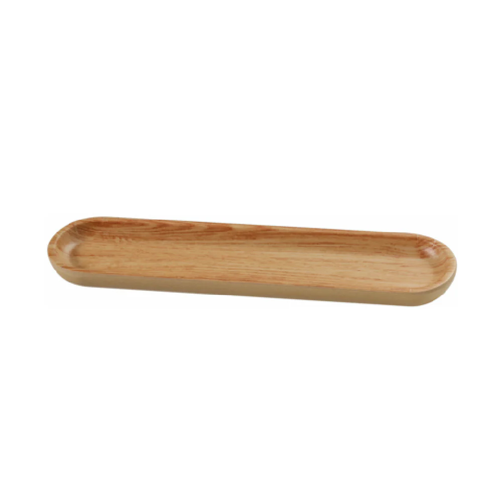 Yanco WD-2610 10.5 Inch Sushi Tray Durable Melamine Rectangular Golden Oak 3 Dozen Packs