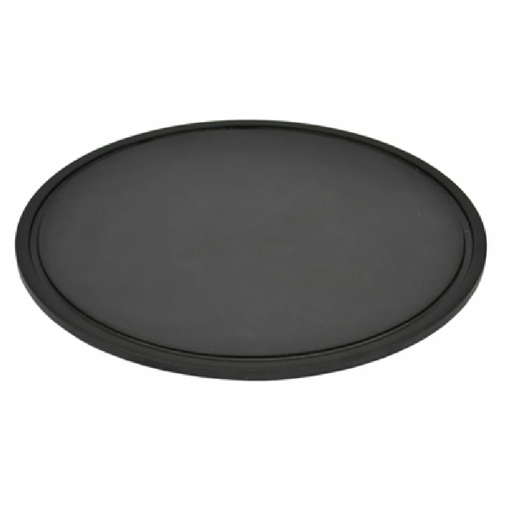 BauscherHepp TBS3217 8-1/2 Inch Round Platter with Anti-slip Feet Melamine Black