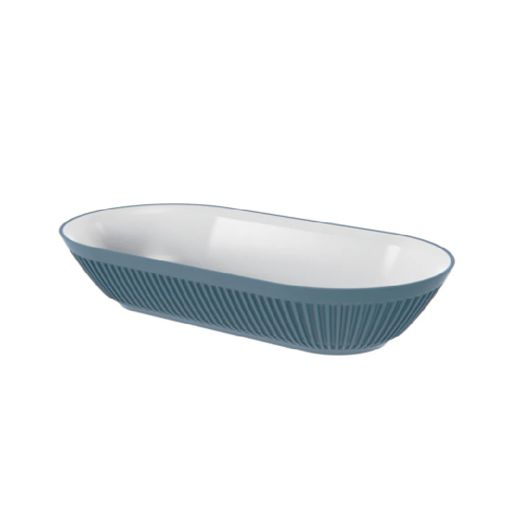 BauscherHepp TBL50017 12 Inch Oval Dish Impact-Resistant Melamine Steel