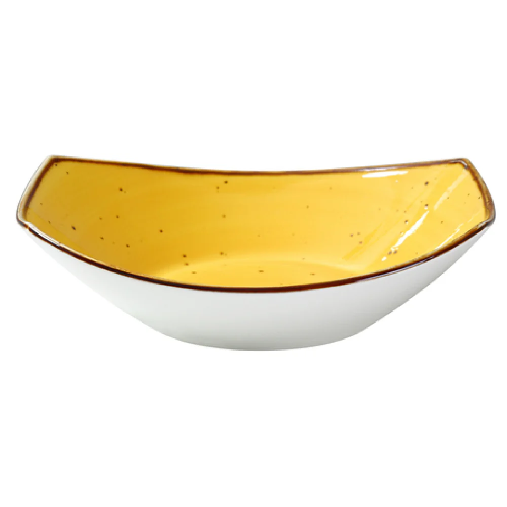 Yanco LY-409YL 20 Oz Bowl Oval Porcelain Yellow Dishwasher Safe Packed By 1 Dozen