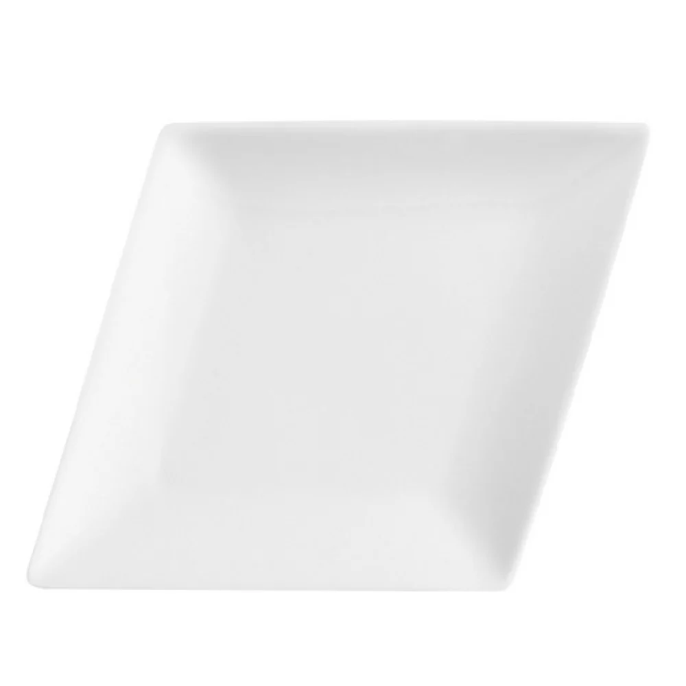 CAC China DM-13 12 Inch Diamond Platter Narrow Rim Porcelain 12 Packs