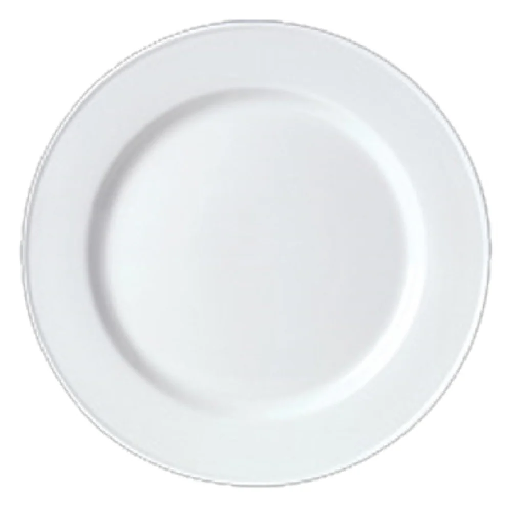 Steelite 11350210 10 Inch Diameter Slimline Plate Vitrified China Black Line