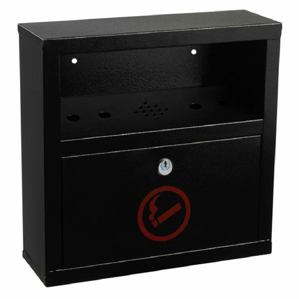 Alpine Industries ALP490-02-BLK 12-1/5 Inch Quick Clean Cigarette Disposal Station Steel Black Alpine Industries ALP490-02-BLK 12-1/5 Inch Quick Clean Cigarette Disposal Station Steel Black
