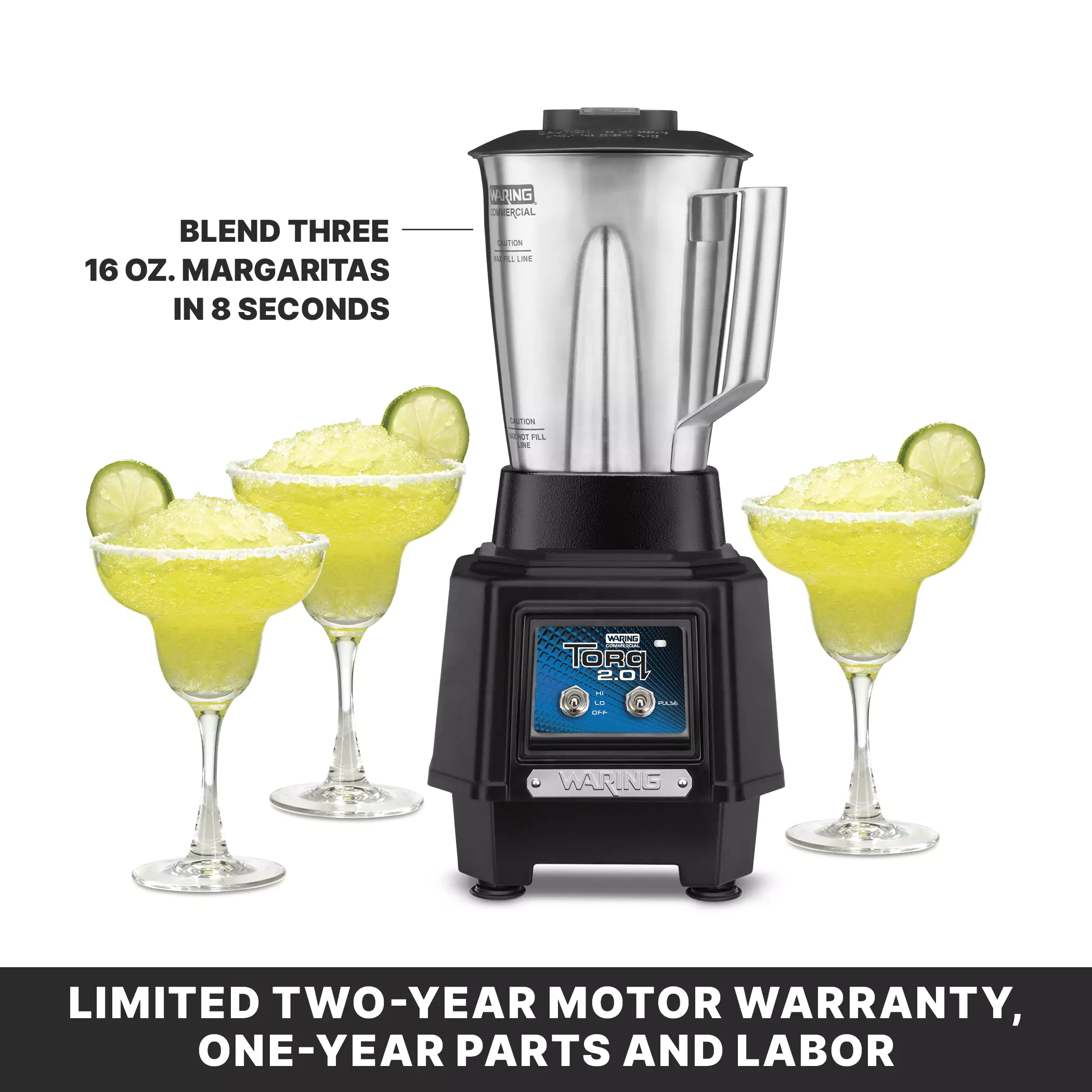 Waring TBB145S4K 11 Inch Blender 1.4 Liter Stainless Steel Container Electric Countertop Waring TBB145S4K 11 Inch Blender 1.4 Liter Stainless Steel Container Electric Countertop