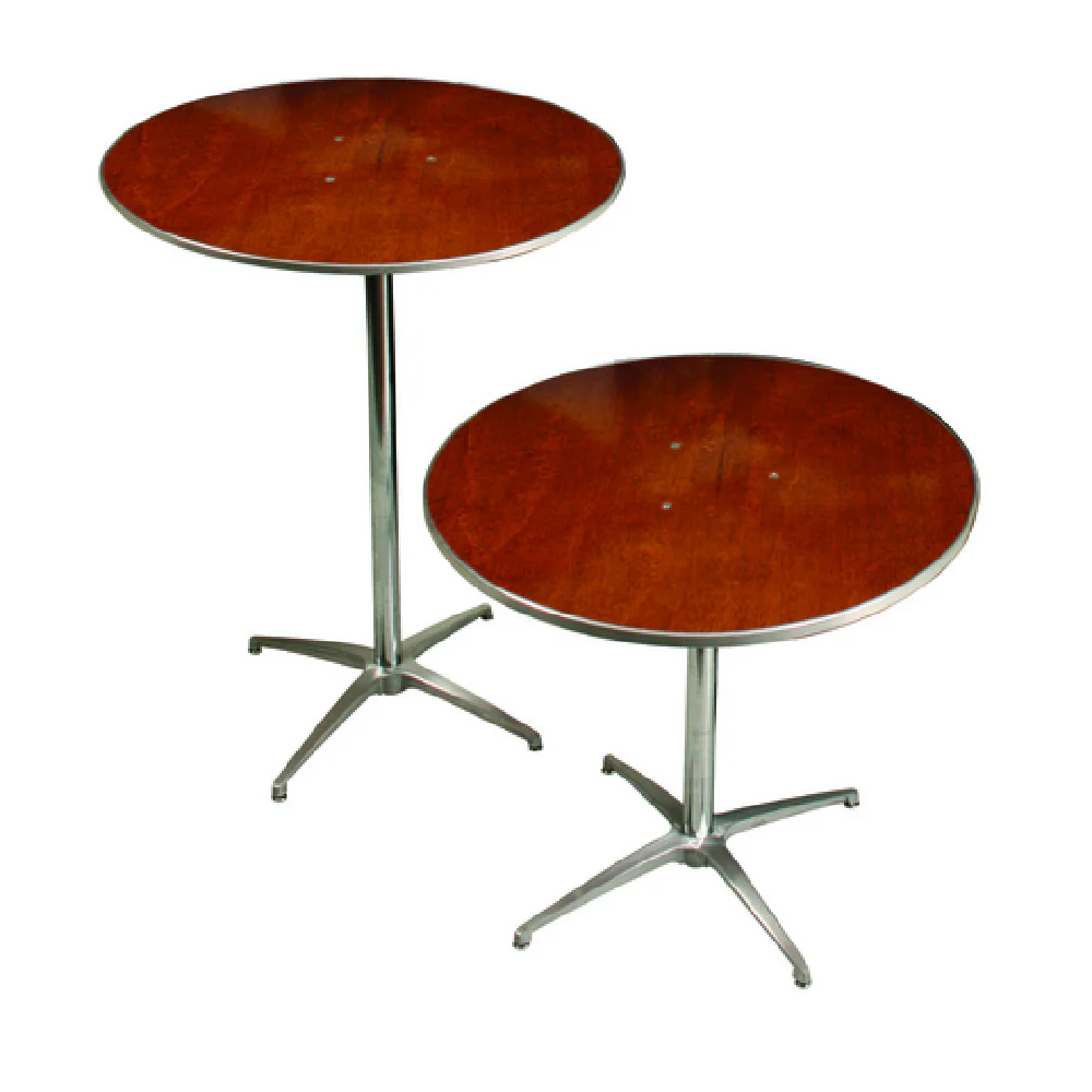 Forbes Industries HO30DI-SK42 30 Inch Round Pedestal Table Wood Aluminum Edge