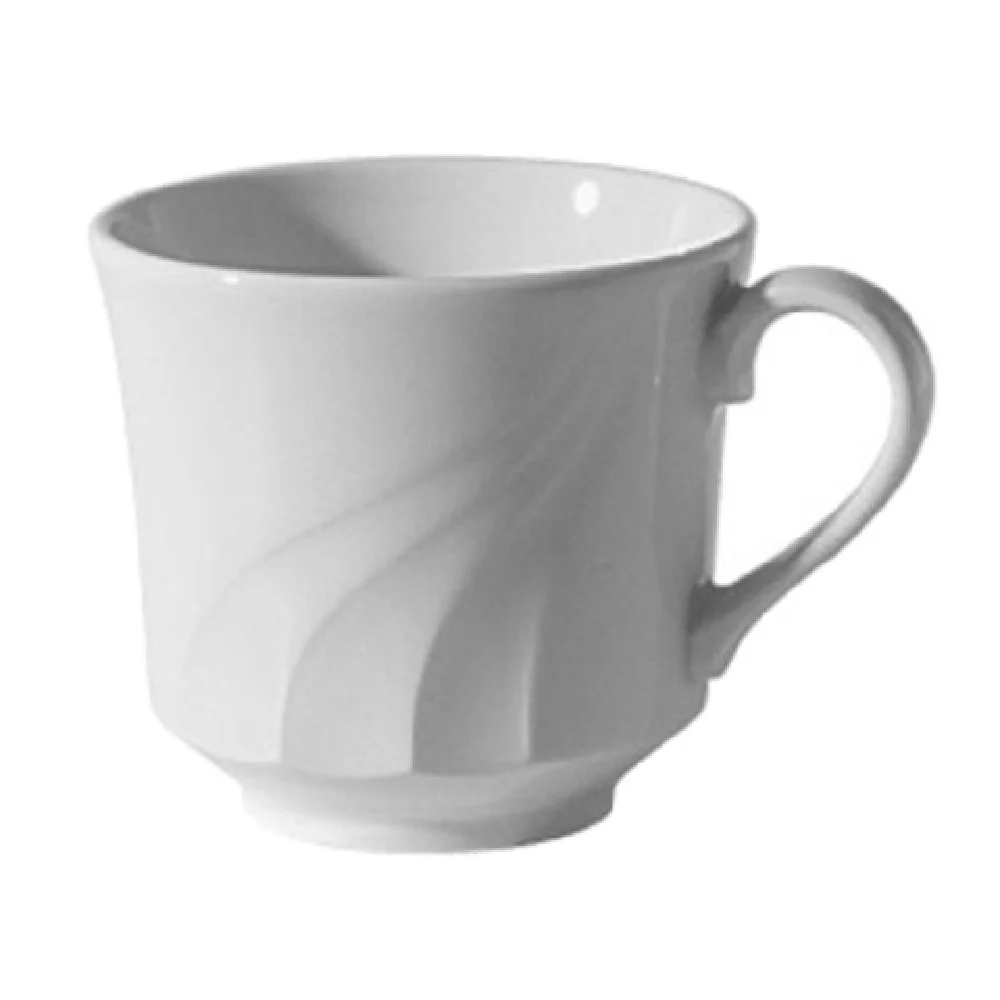 Tableware Solutions USA 21CCEVE 035 7 Oz Tea Cup Tall Ceramic Scratch Resistant