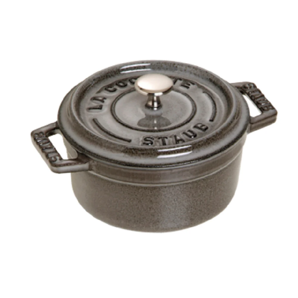 Zwilling 1101018 0.25 Quart Round Mini Cocotte with Cover Cast Iron Graphite Grey