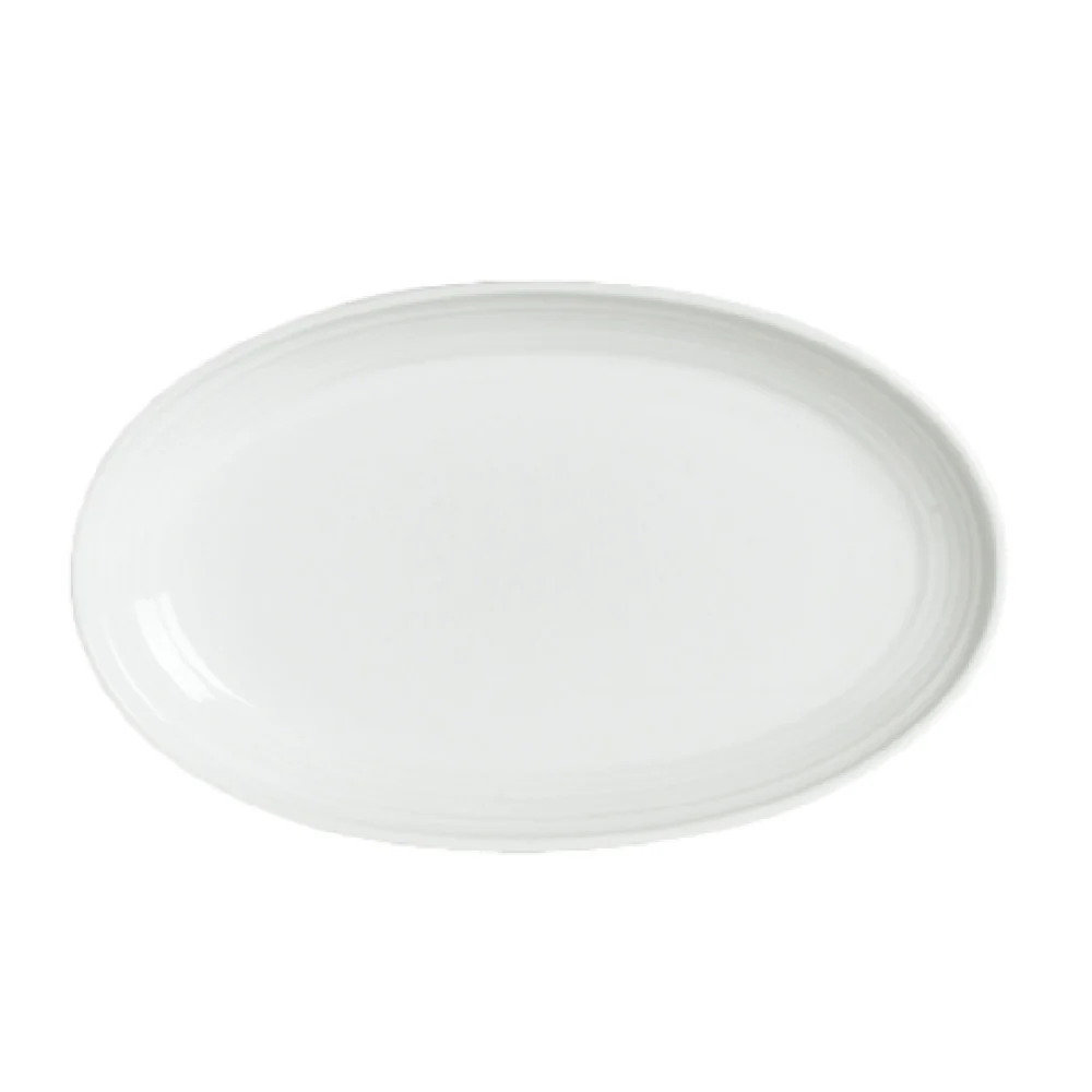 Steelite 6300P170 7 Inch Oval Underliner Aura Gourmet Porcelain - 2 Dozen Packs
