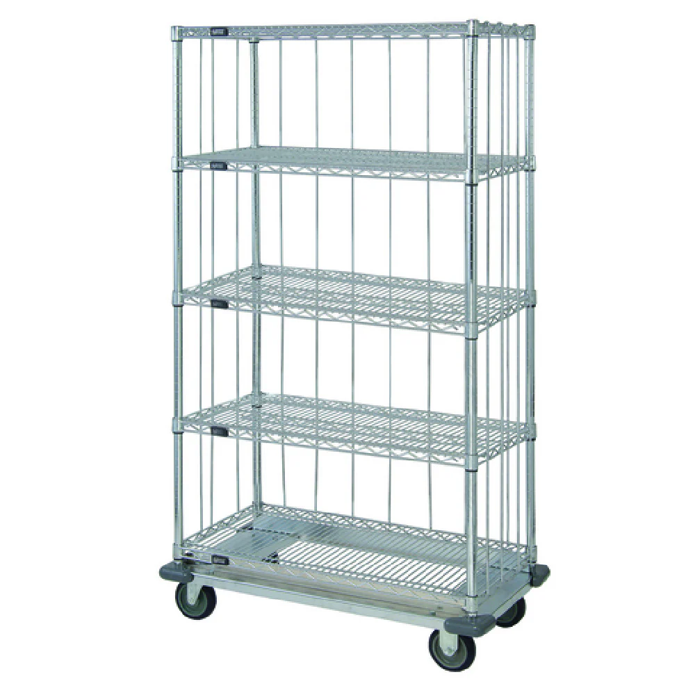Quantum MD2436C47RE-5 36 Inch Mobile Enclosure Cart with 5 Wire Shelves Quantum MD2436C47RE-5 36 Inch Mobile Enclosure Cart with 5 Wire Shelves