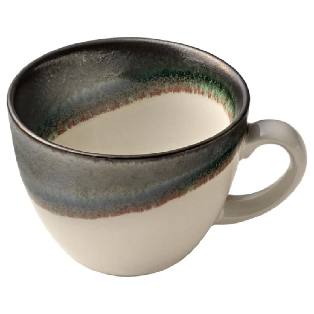 Libbey 801527141000103 7 Oz Cup Avocado Porcelain Non-Stackable with Heart and Soul