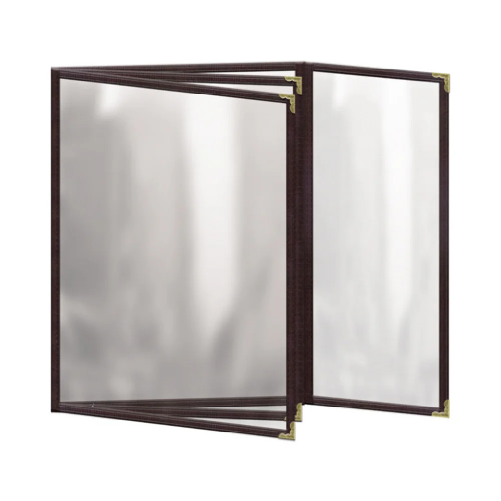 Risch TETBQ 8.5X11-NYLON 8-1/2 Inch Menu Cover with Sewn Nylon Binding Clear Finish
