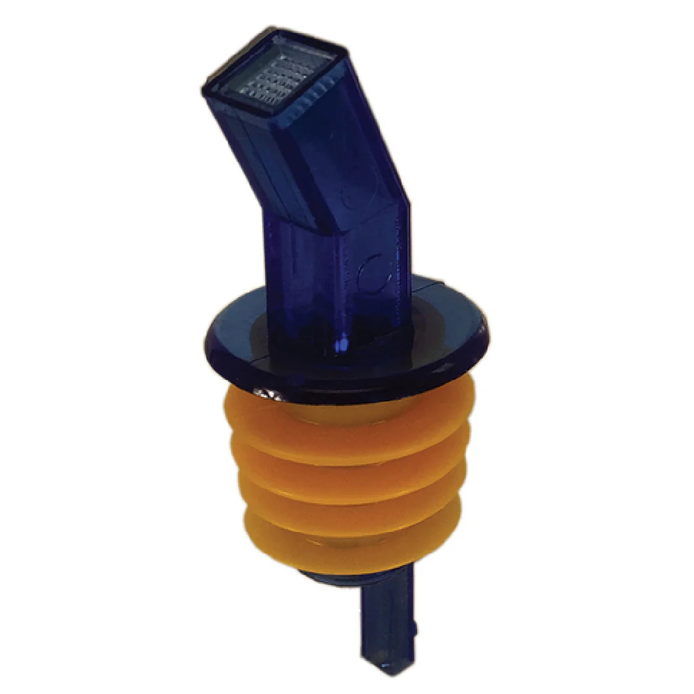 Spill-Stop 313-65 Liquor Pourer Plastic Amber Poly-kork Blue Without Collar Spill-Stop 313-65 Liquor Pourer Plastic Amber Poly-kork Blue Without Collar