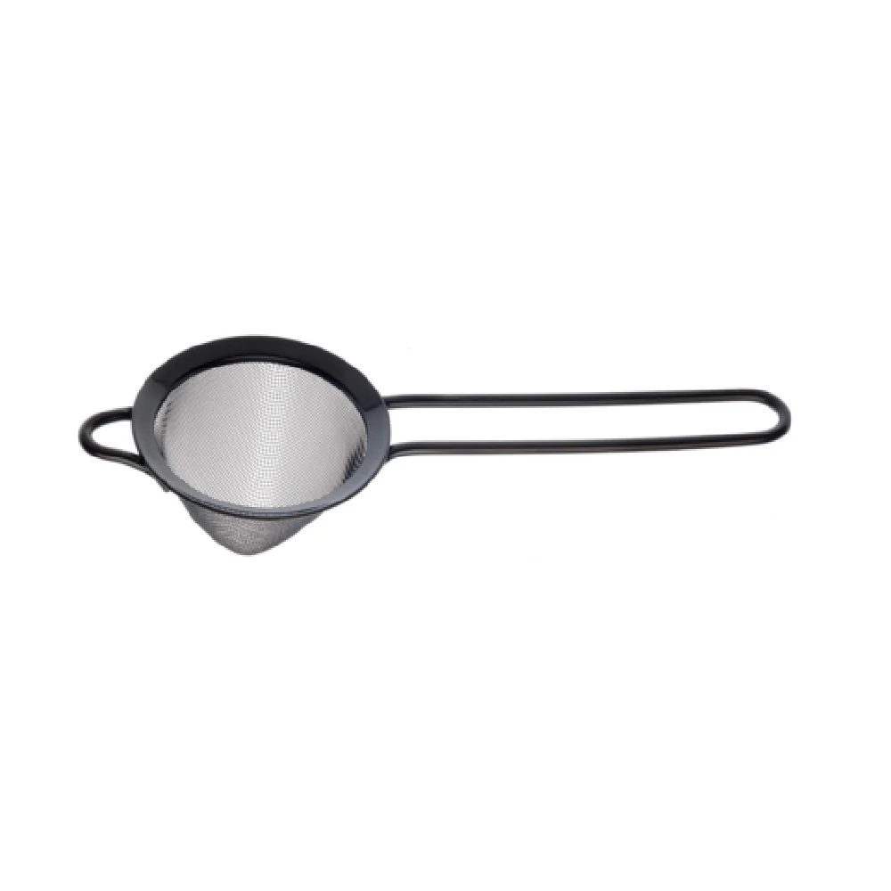 Mercer Culinary M37025BK 3-1/2 Inch Diameter Fine Mesh Strainer Stainless Steel Gun Metal Black Plated Finish Mercer Culinary M37025BK 3-1/2 Inch Diameter Fine Mesh Strainer Stainless Steel Gun Metal Black Plated Finish