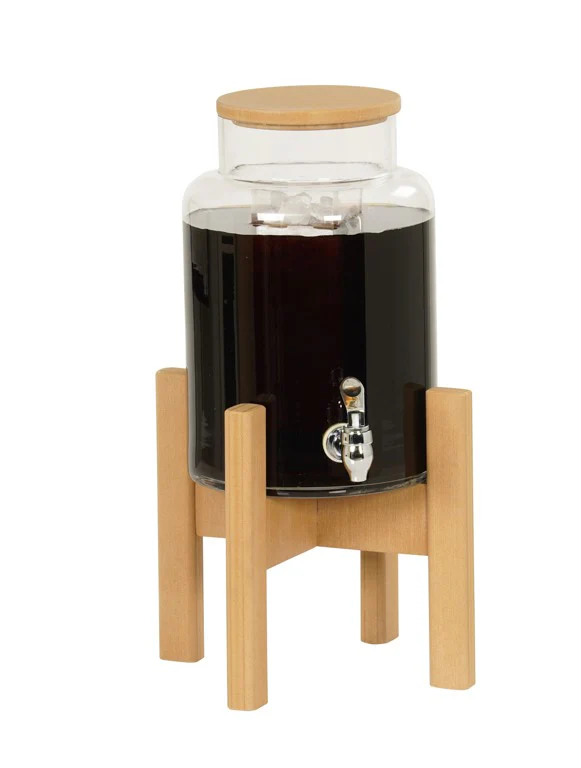 Cal Mil 23444-2-122 10 Inch 2 Gallon Ice Chamber Beverage Dispenser Upcycled Rice Hulls with Drip Tray and Removable Spigot Cal Mil 23444-2-122 10 Inch 2 Gallon Ice Chamber Beverage Dispenser Upcycled Rice Hulls with Drip Tray and Removable Spigot