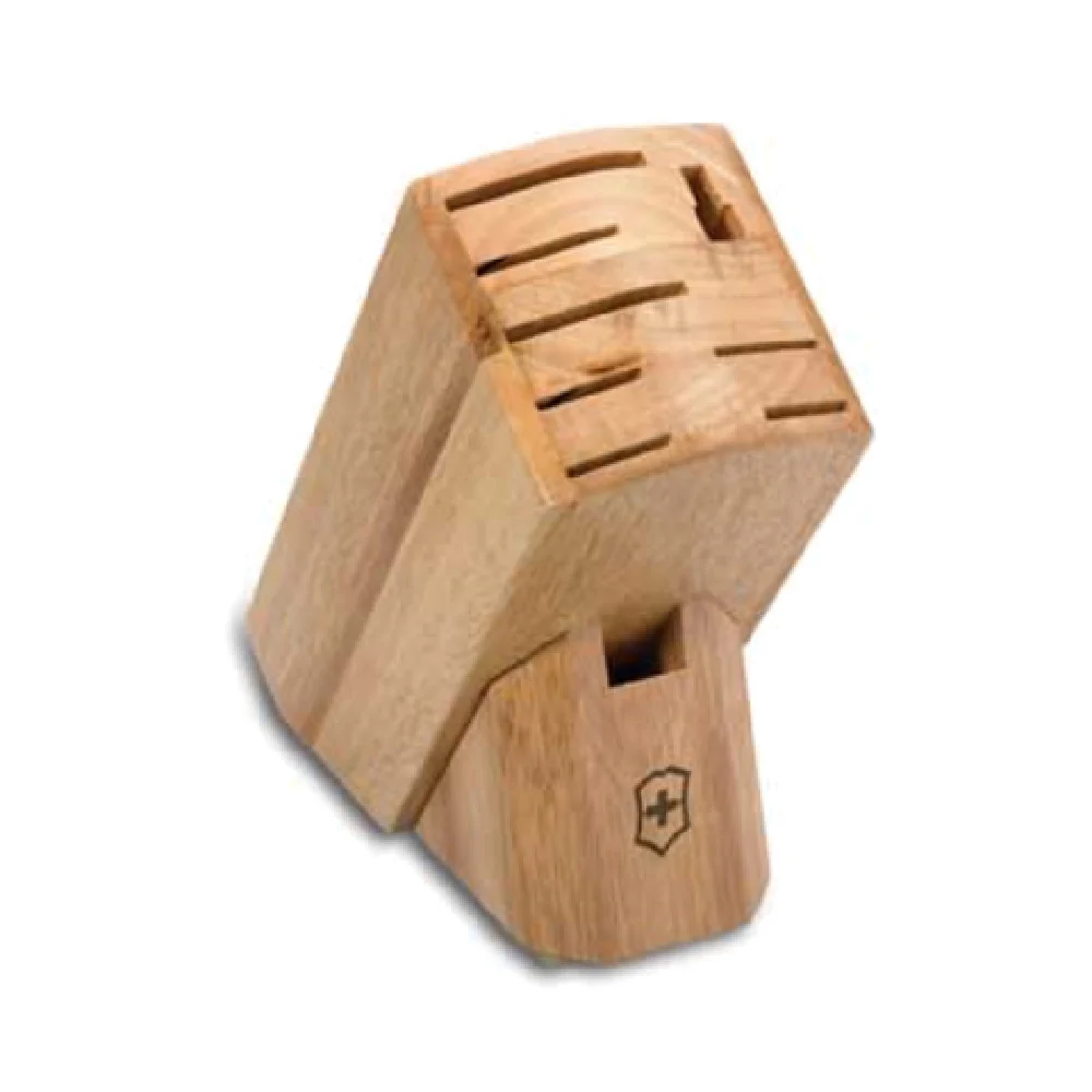 Victorinox 7.9093.87 10 Inch Hardwood Knife Block Rack Empty 9 Slot with Steel and Shears