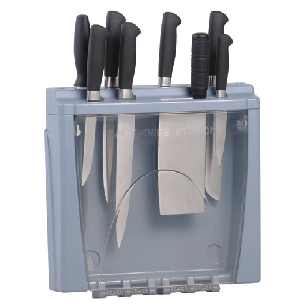 Carlisle STK1008 15 Inch Knife Block Rack Holds Up To 8 Knives with Clear Door Carlisle STK1008 15 Inch Knife Block Rack Holds Up To 8 Knives with Clear Door