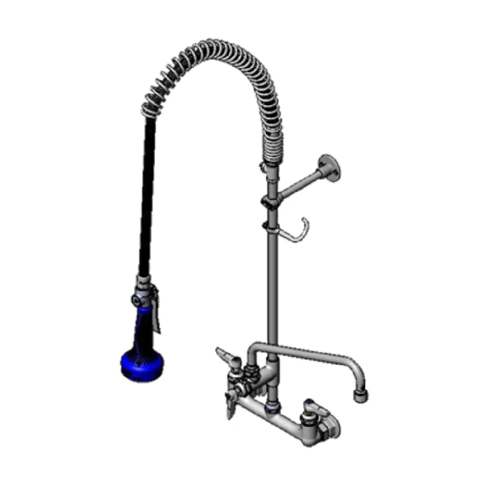 T&S Brass B-0133-12ACRB8T Pre-Rinse Unit 8 Inch Centers With Add-on Faucet
