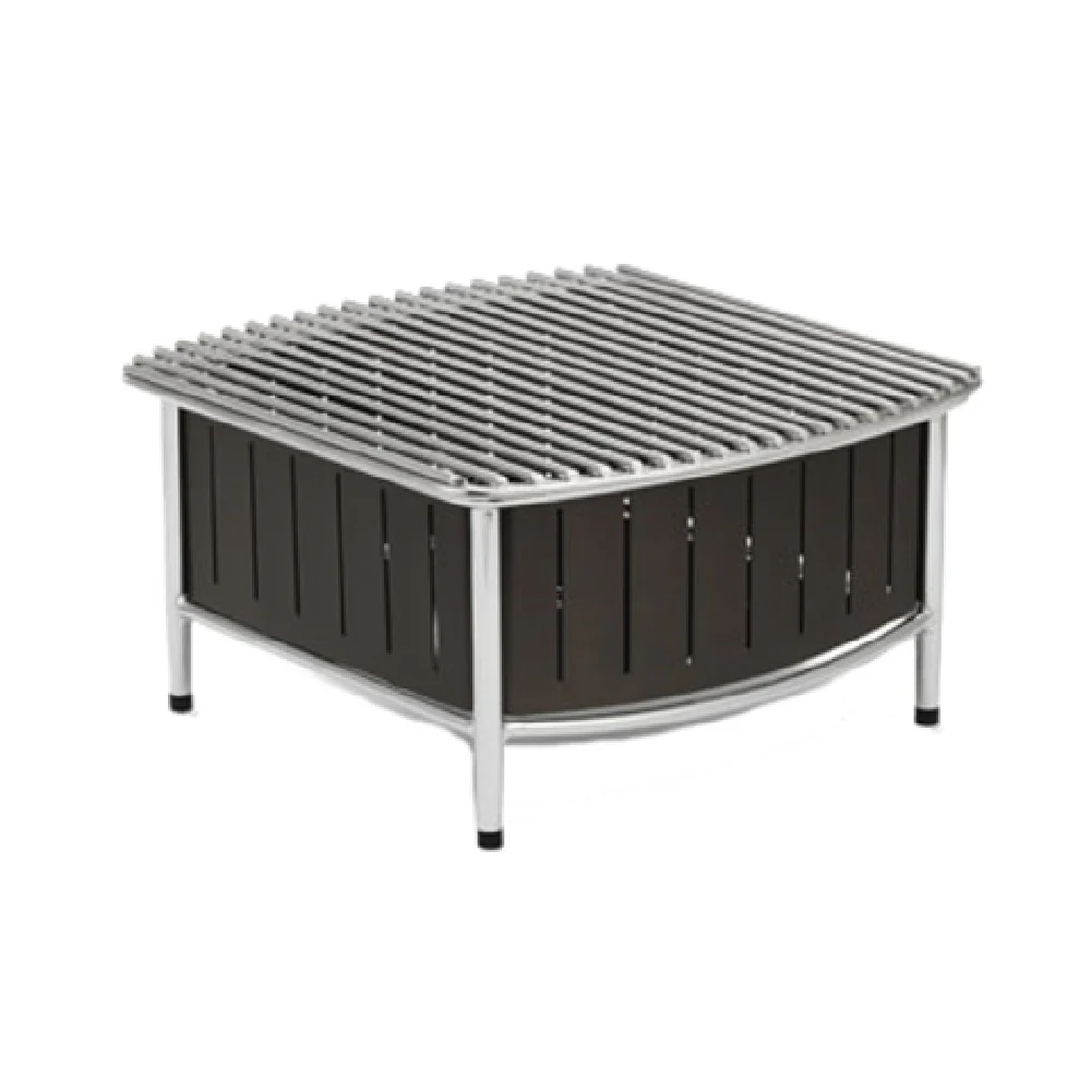 Vollrath 4667475 16 Inch Contoured Buffet Station With Wire Grill Aluminum and Stainless Steel Black Vollrath 4667475 16 Inch Contoured Buffet Station With Wire Grill Aluminum and Stainless Steel Black