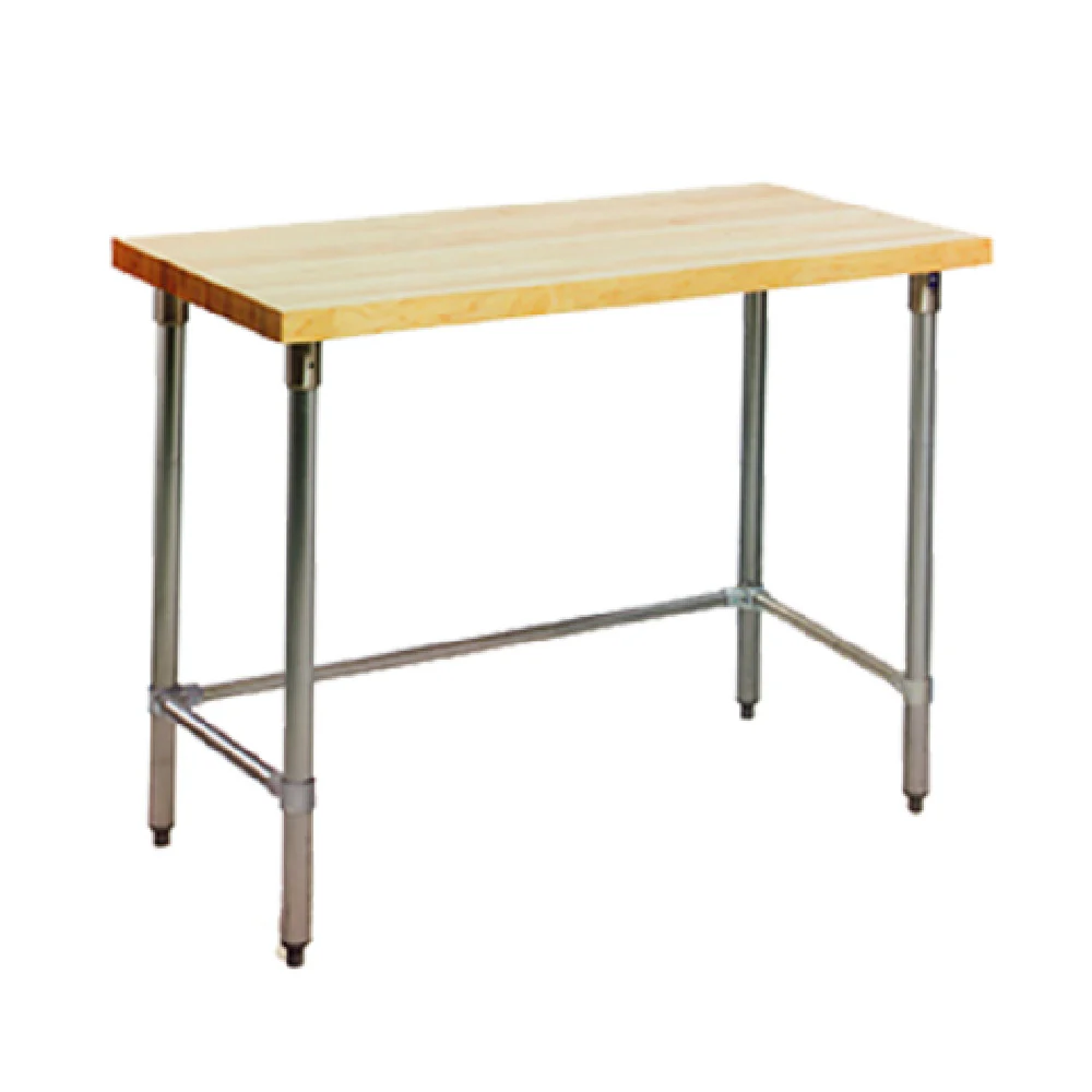 Eagle MT2496ST 96 Inch Work Table with Wood Top and Stainless Steel Base