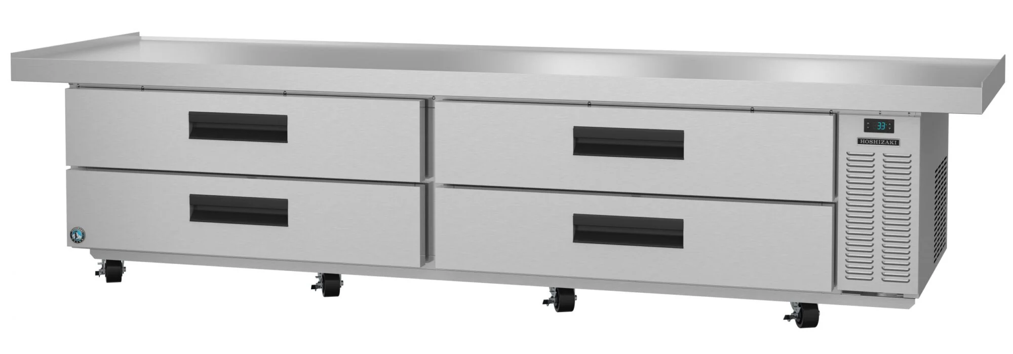 Hoshizaki CR110A 110 Inch Refrigerated Equipment Stand Stainless Steel with 4 Drawers Hoshizaki CR110A 110 Inch Refrigerated Equipment Stand Stainless Steel with 4 Drawers