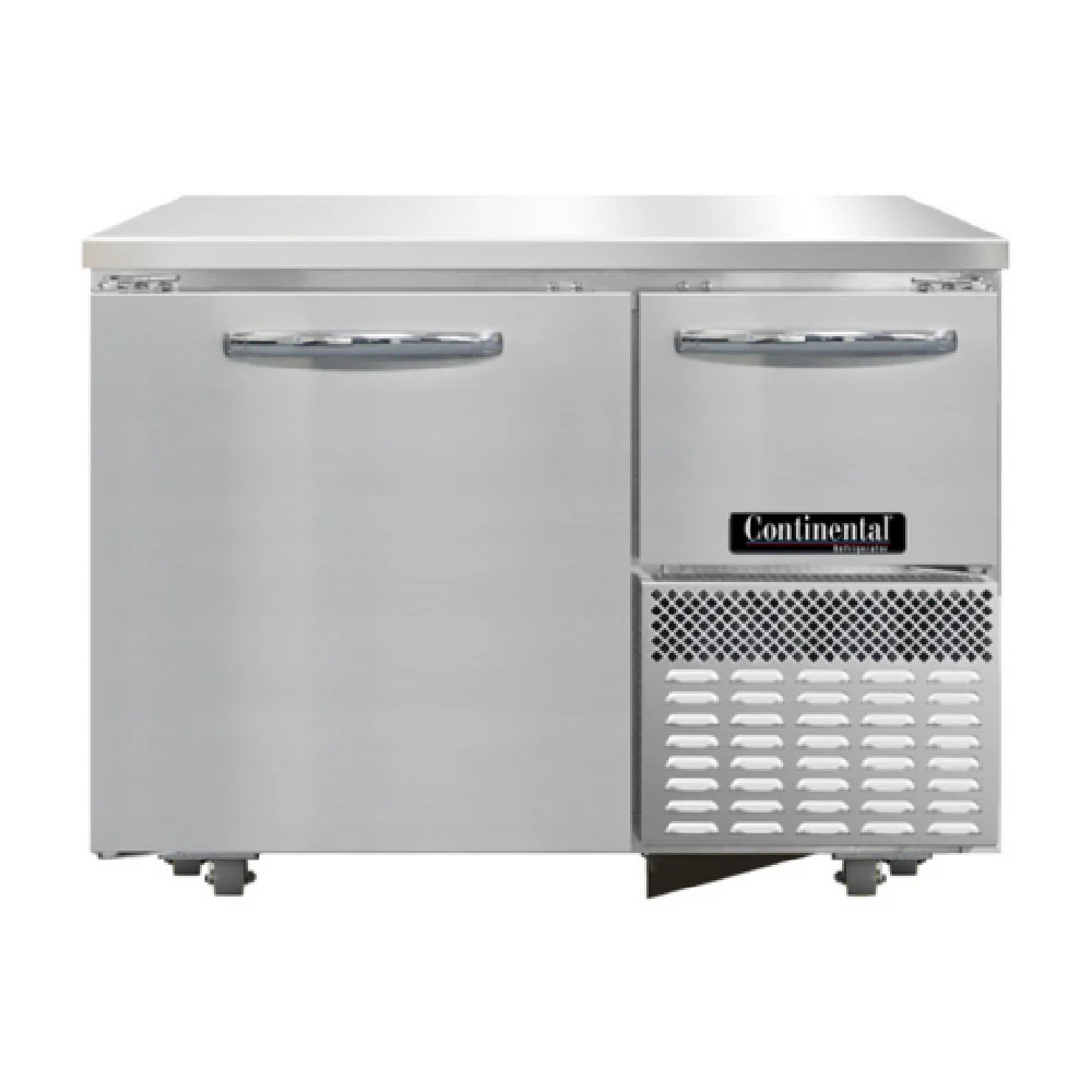 Continental Refrigerator RA43SN-U 43 Inch Undercounter Refrigerator 2 Section Stainless Steel with Electric Control Continental Refrigerator RA43SN-U 43 Inch Undercounter Refrigerator 2 Section Stainless Steel with Electric Control