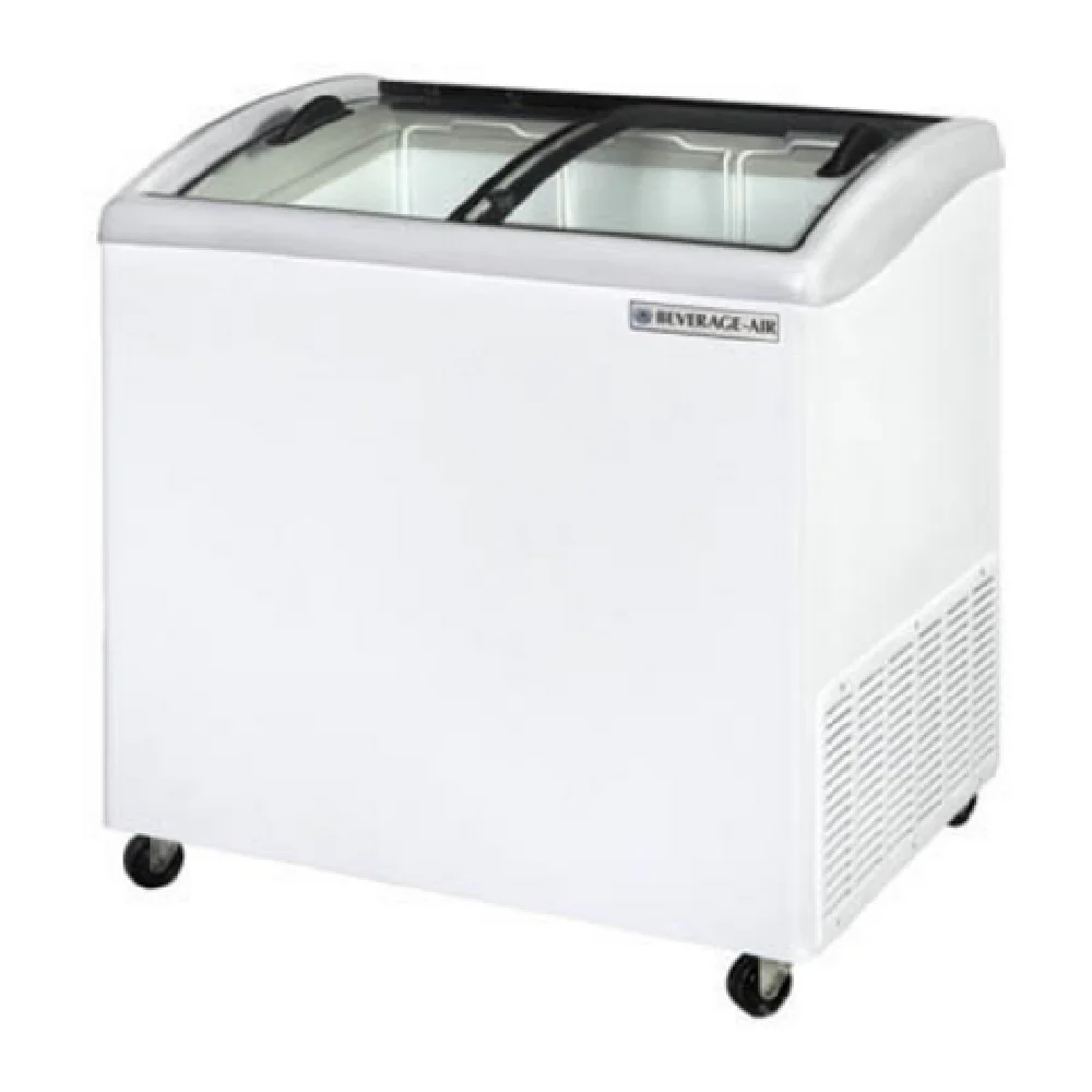 Beverage Air NC34HC-1-W 33-13/16 Inch Angled Countertop Novelty Case 7.88 Cu. Ft. with 2 Glass Lids and 3 Baskets