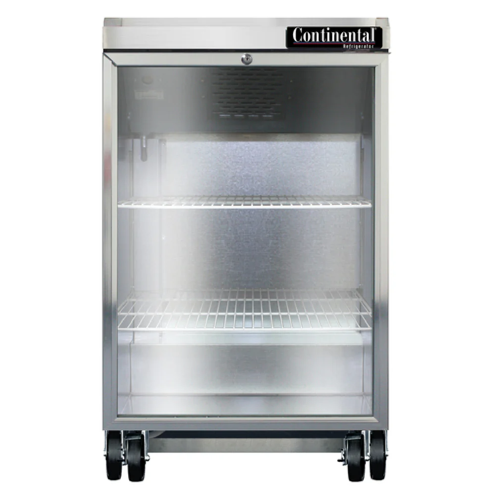 Continental Refrigerator BB24NSSGD 24 Inch Glass Door Back Bar Cooler with Locks Continental Refrigerator BB24NSSGD 24 Inch Glass Door Back Bar Cooler with Locks