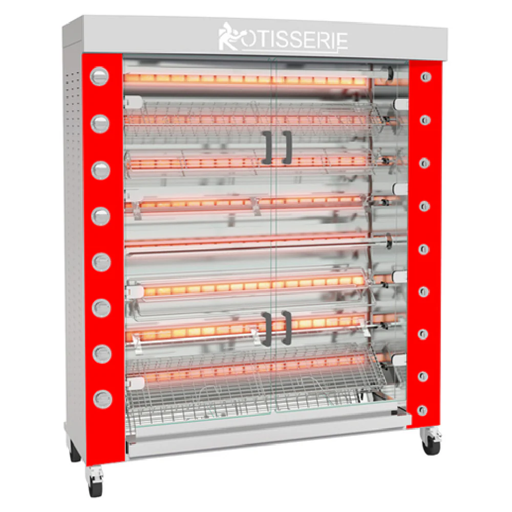 Rotisol FB1600-8G-SSP 62 Inch Gas FlamBoyant Rotisserie Oven with 8 Spits 181000 BTU Rotisol FB1600-8G-SSP 62 Inch Gas FlamBoyant Rotisserie Oven with 8 Spits 181000 BTU