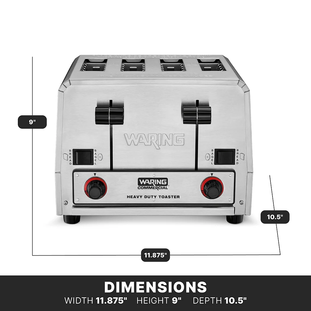 Waring WCT850E 14 Inch Commercial Electric Toaster Heavy-duty with 4 Slots Waring WCT850E 14 Inch Commercial Electric Toaster Heavy-duty with 4 Slots