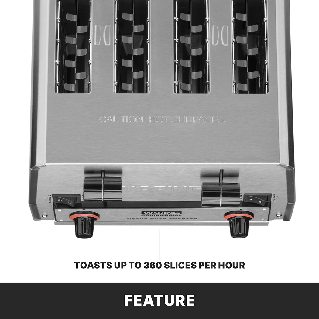 Waring WCT850E 14 Inch Commercial Electric Toaster Heavy-duty with 4 Slots Waring WCT850E 14 Inch Commercial Electric Toaster Heavy-duty with 4 Slots