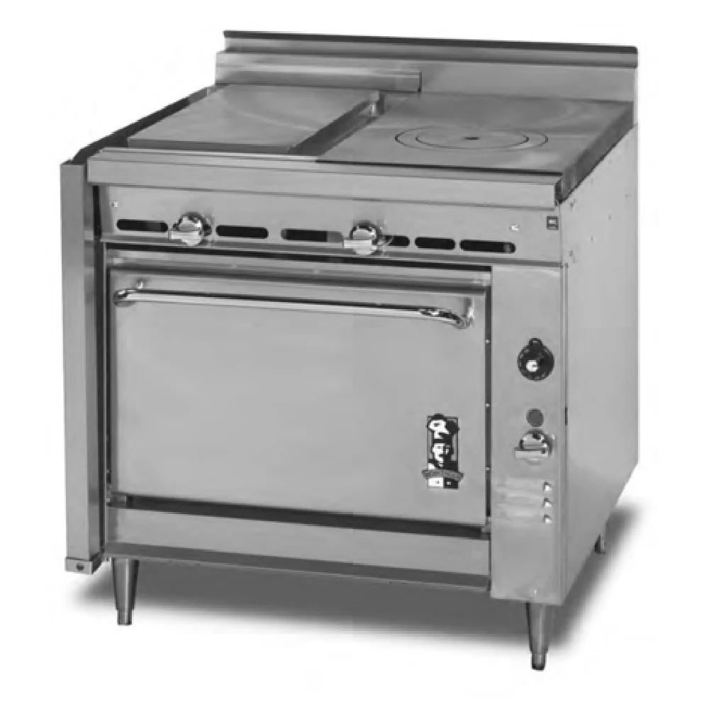 Montague Company V136-12PL 36 Inch Gas Range with Convection Oven 90000 BTU