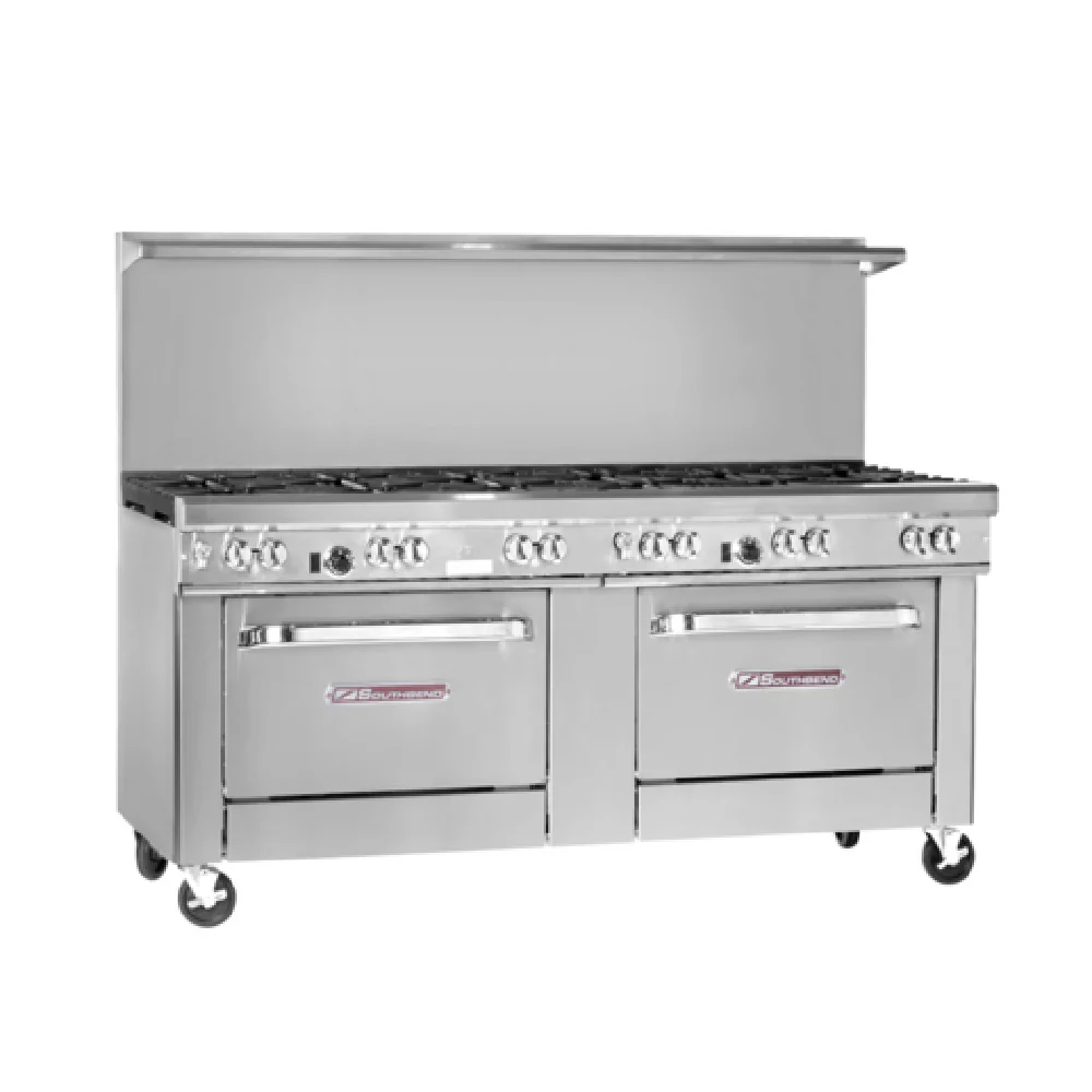 Southbend 4721AA-3CR_LP 72 Inch Restaurant Range Gas with 2 Ovens and 6 Burners 358000 BTU