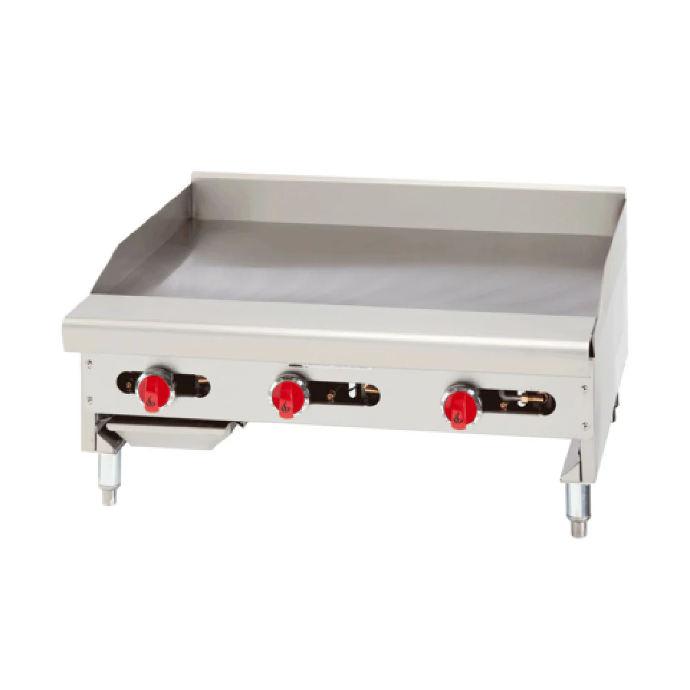 American Range ARTG-36_NAT 36 Inch Griddle Gas Countertop Stainless Steel with 3 Burners 90000 BTU American Range ARTG-36_NAT 36 Inch Griddle Gas Countertop Stainless Steel with 3 Burners 90000 BTU