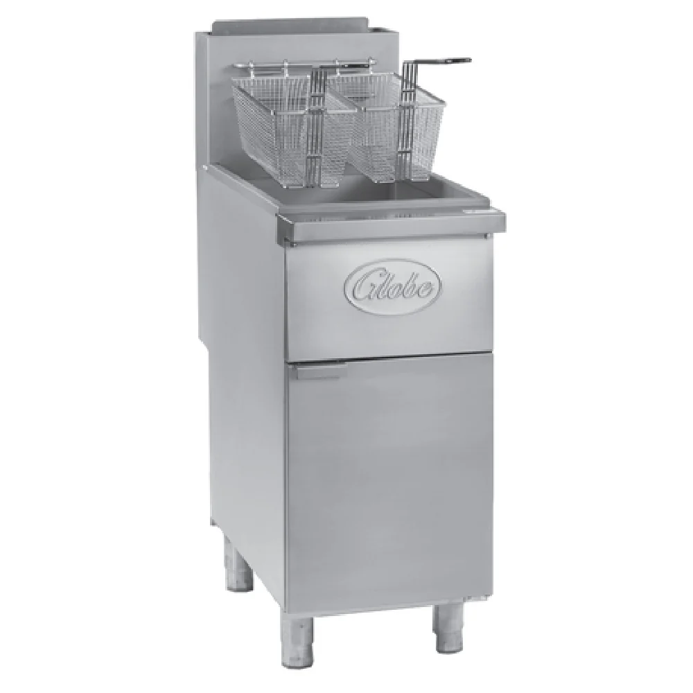 Globe GFF50PG 33 Inch Gas Deep Fryer Propane with 30,000 BTU - Full Pot