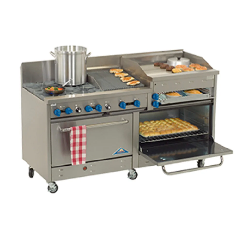 Comstock-Castle 2F330-2.5RB-30B 72 Inch Commercial Gas Range with 2 Burners 266000 BTU
