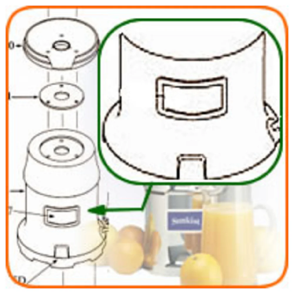 Sunkist 12 Motor Housing Chrome Juicer Parts and Accessories Sunkist 12 Motor Housing Chrome Juicer Parts and Accessories