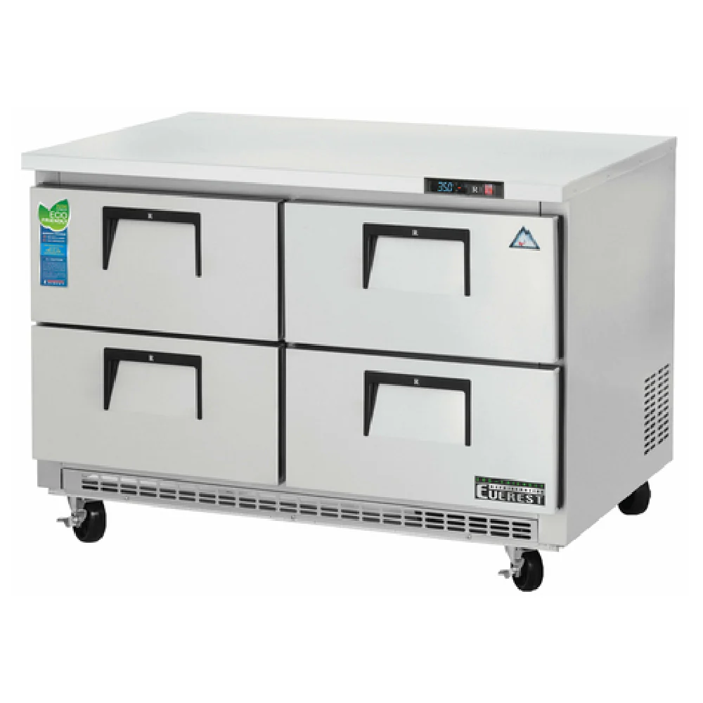 Everest Refrigeration ETBR2-D4 47 Inch Drawered Undercounter Refrigerator Stainless Steel with Four Heavy Duty Drawers