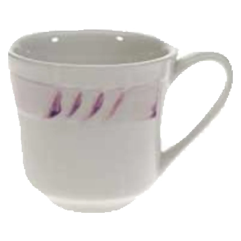 Vertex China SAU-CT-P 7 Oz Cup Sculpted Lines With Handle Plum 3-5/8 Inch