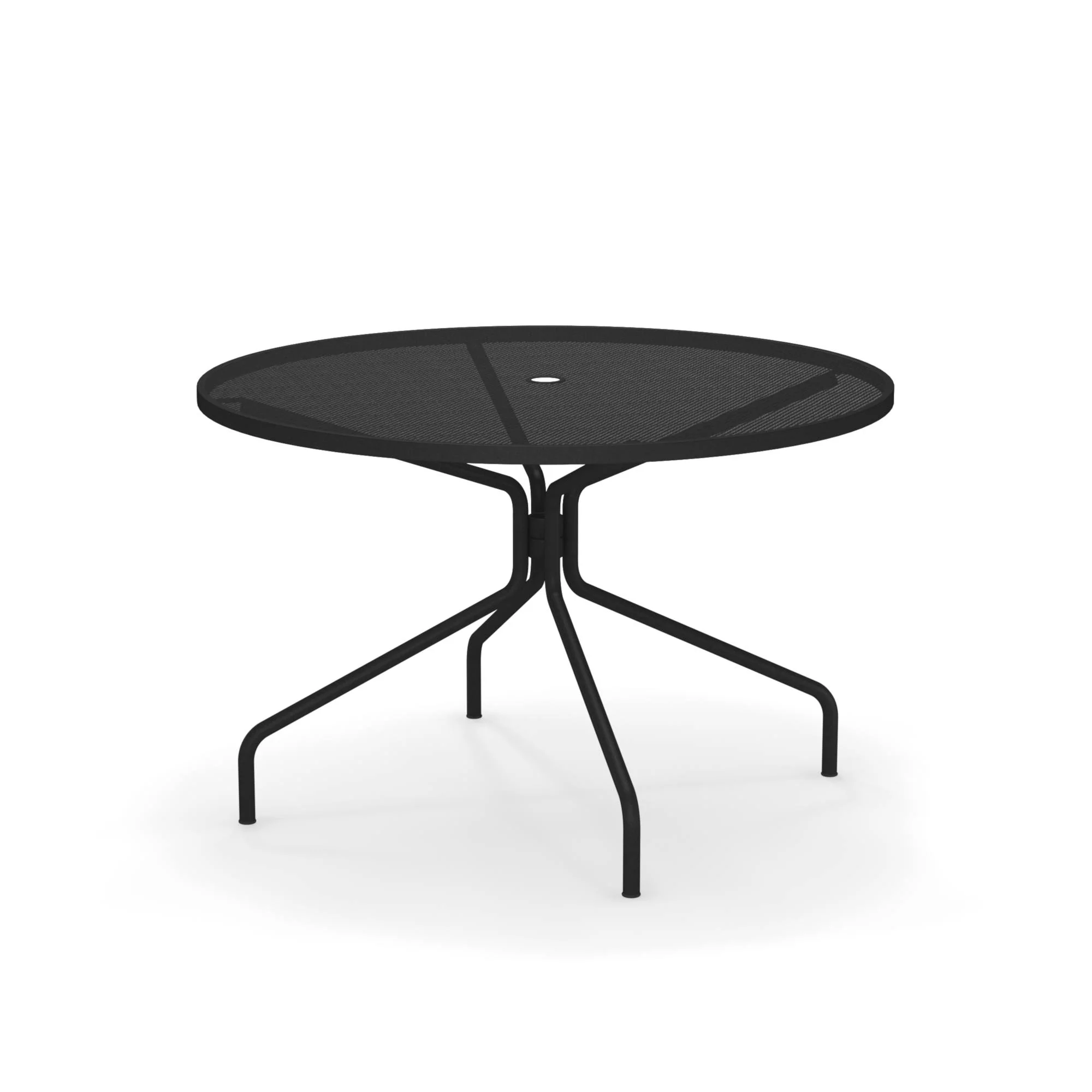Emuamericas Llc E805-24 48 Inch Round Table with Umbrella Hole Steel Top