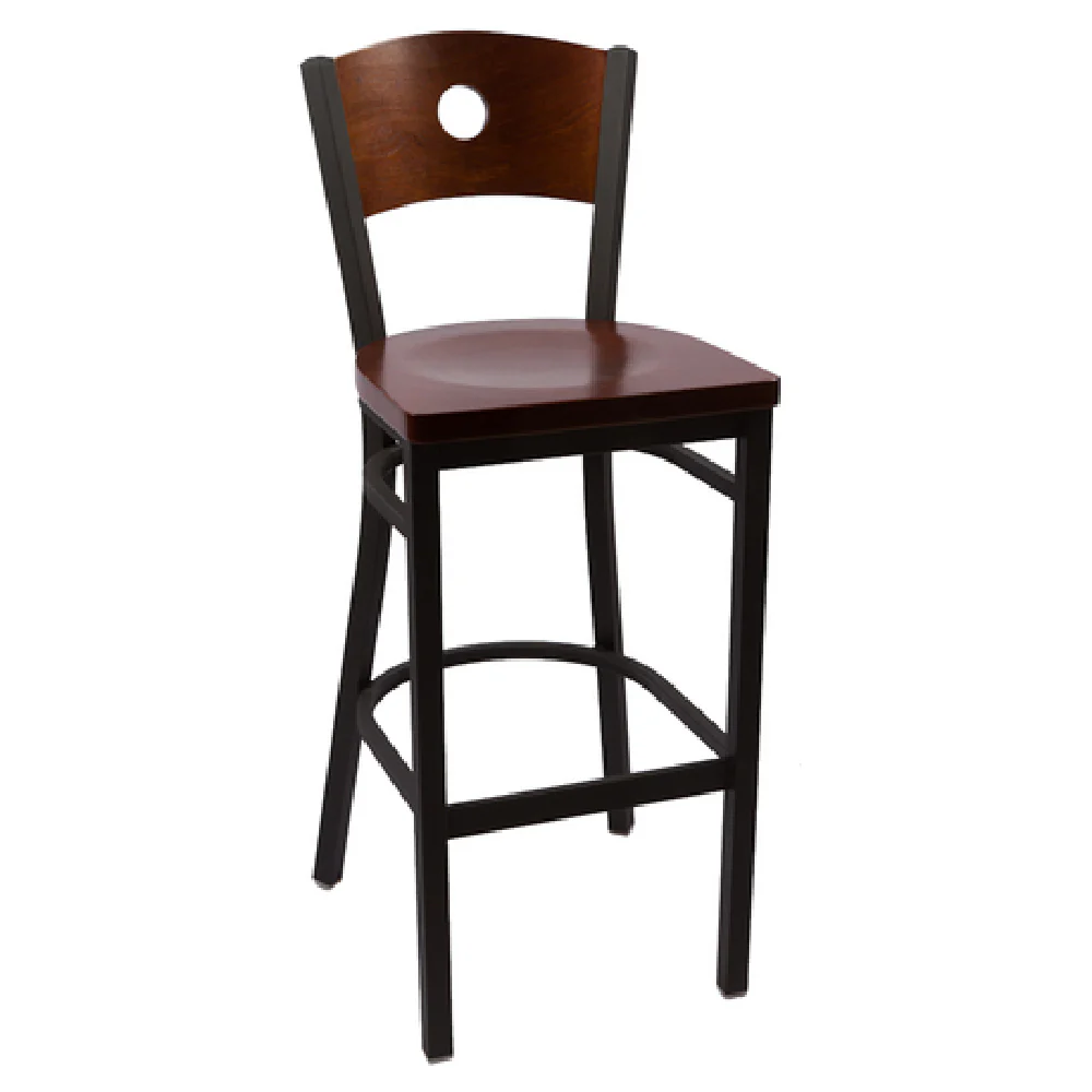 JMC Furniture CIRCLE SERIES CC BARSTOOL WOOD 17 Inch Wood Seat Metal Frame with Circle Cutout JMC Furniture CIRCLE SERIES CC BARSTOOL WOOD 17 Inch Wood Seat Metal Frame with Circle Cutout