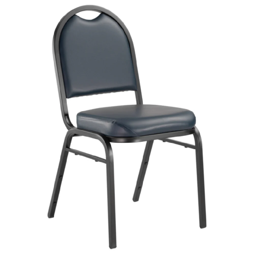 National Public Seating 9204-BT 17.75 Inch Premium Indoor Stacking Chair with Vinyl Upholstery 300 lb Weight Capacity