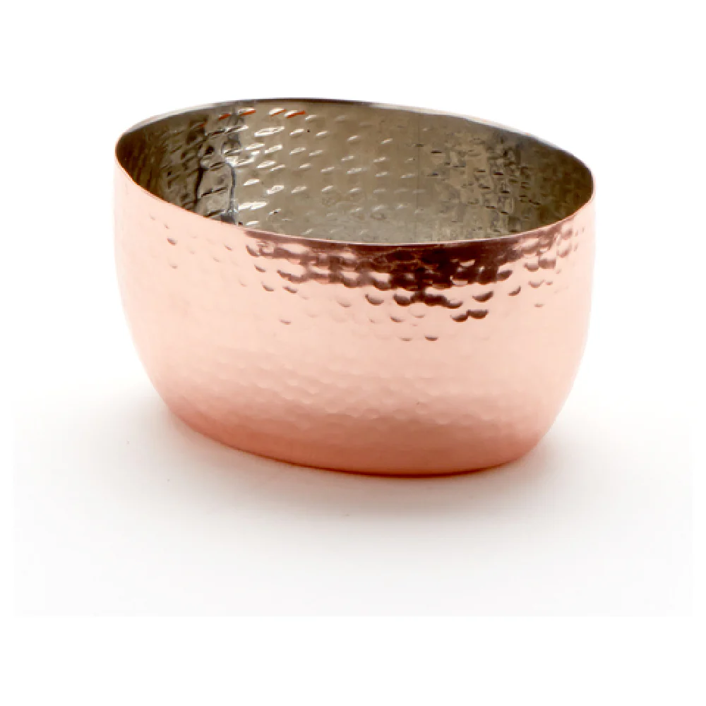American Metalcraft HSC8 8 Oz Oval Hammered Sauce Cup Stainless Steel Copper Finish American Metalcraft HSC8 8 Oz Oval Hammered Sauce Cup Stainless Steel Copper Finish