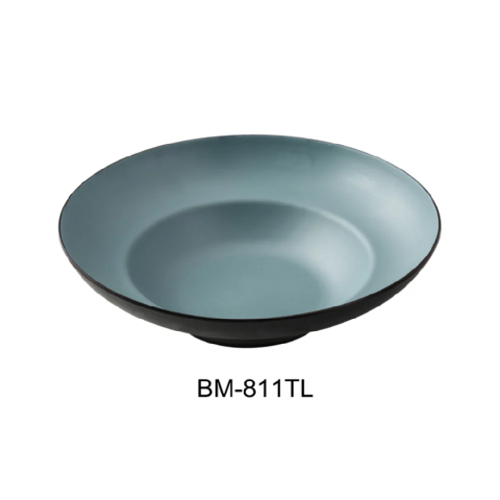 Yanco BM-811TL 11 Inch 20 Oz Round Pasta Bowl Dishwasher Safe Melamine Two Tone Yanco BM-811TL 11 Inch 20 Oz Round Pasta Bowl Dishwasher Safe Melamine Two Tone