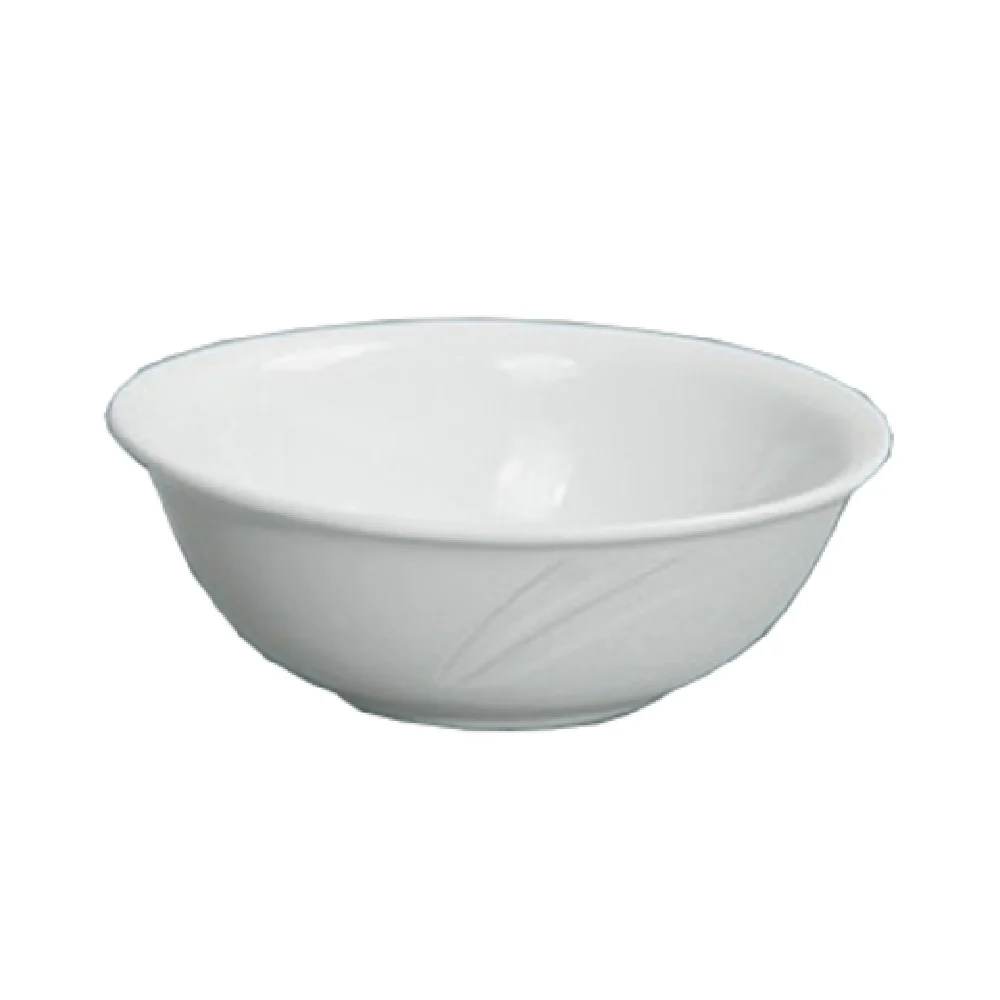 Yanco MM-15 12-1/2 Oz Miami Nappie Round Embossed Porcelain Bowl 6 Inch