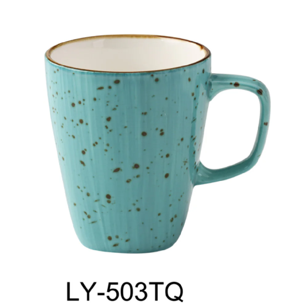 Yanco LY-503TQ 10 Oz Mug Round Dishwasher Safe Porcelain Turquoise 36 Packs