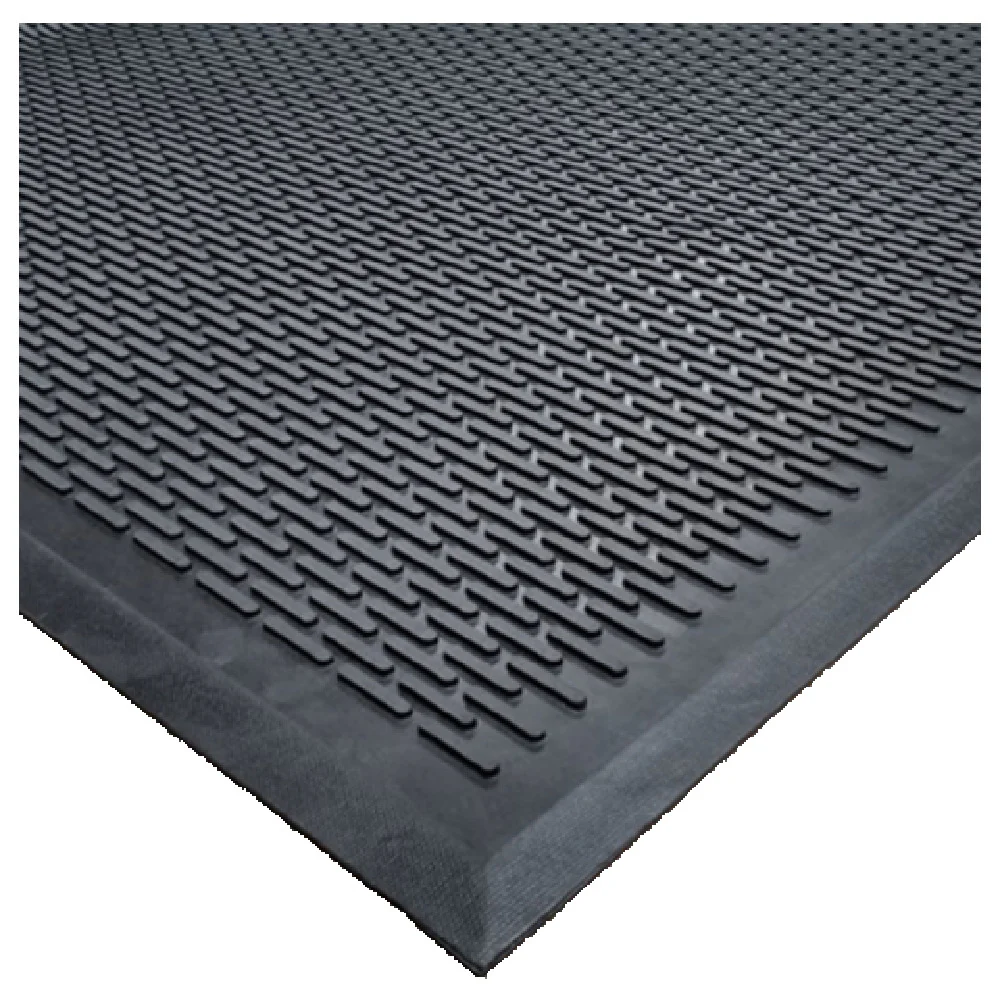 Cactus Mat 1625-C46 72 Inch Slip Resistant Heavy Duty Rubber Safety Mat Black